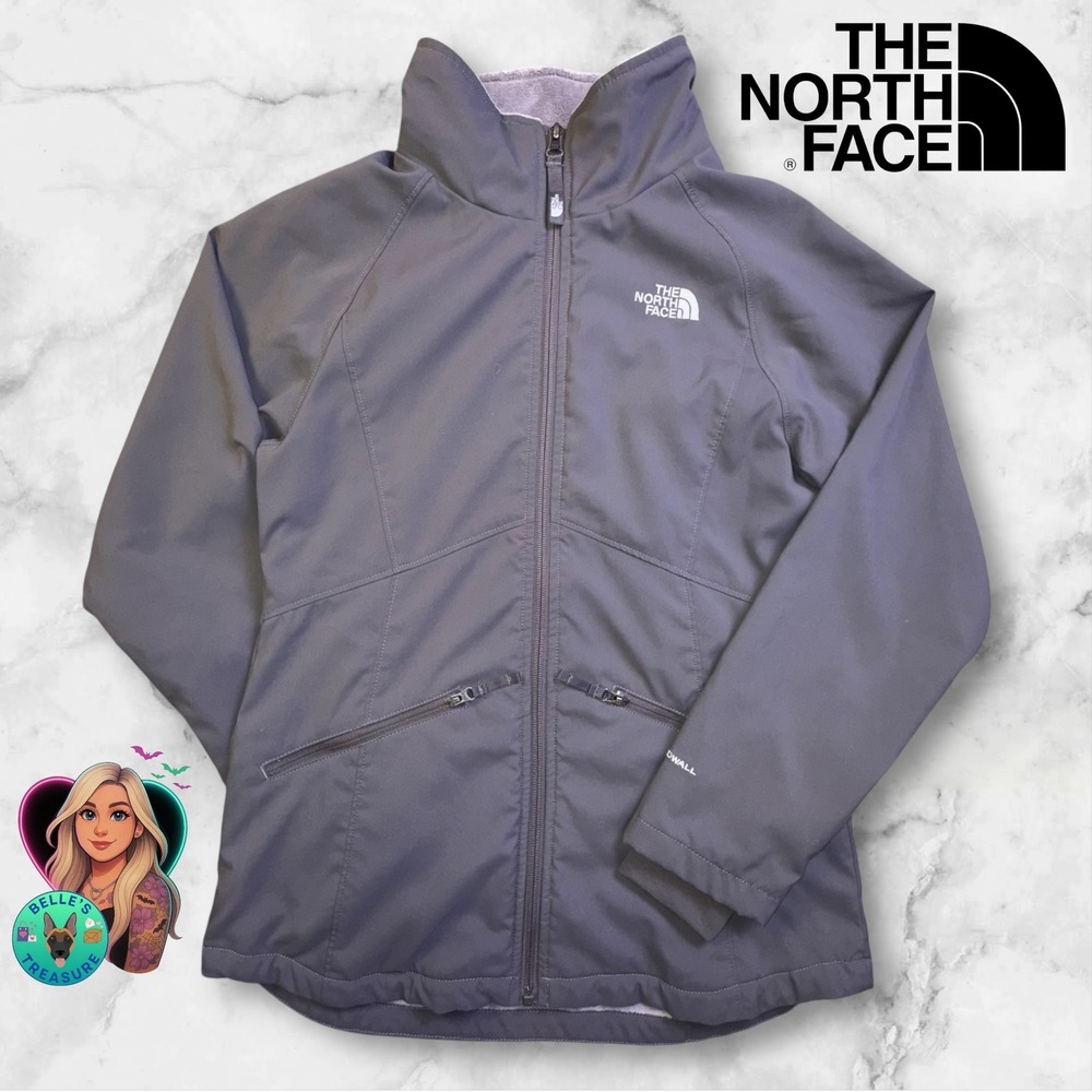 The North Face Girls L‎ Windwall Jacket Soft Raschel Fleece Lined Winter Coat